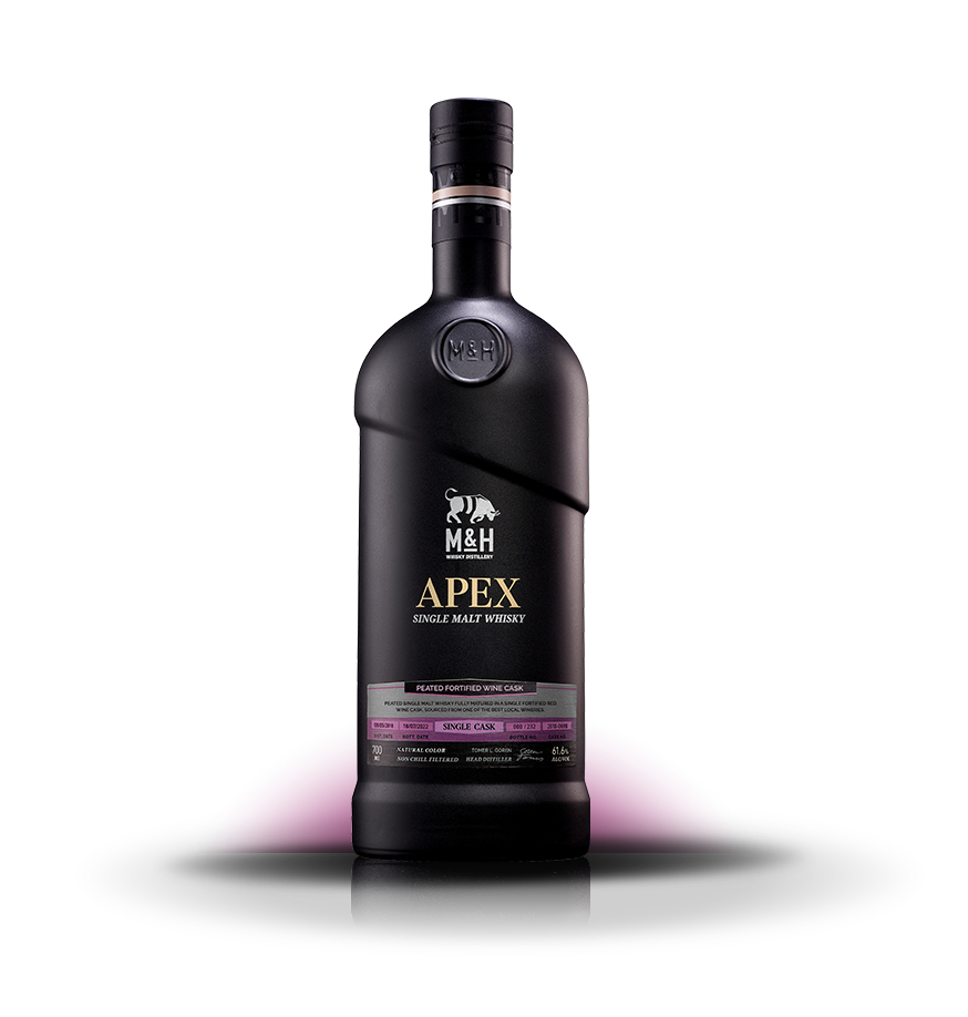 Apex-fortified red wine Peated